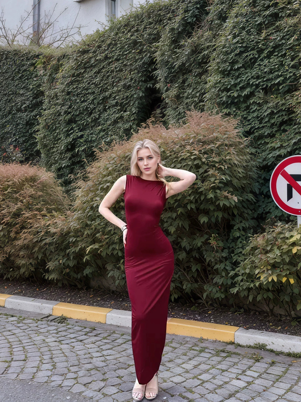 ZARA Chic Sexy Summer Bodycon Backless Cutout Maxi Dress Waist Cinching